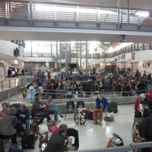 Vast soaring hall, well lit for some 300+  spinners!  Opposite side held about 30 vendors.
