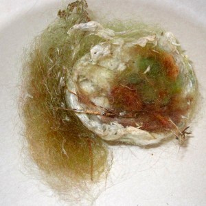 Bird nest with mohair