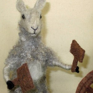 Rabbit's sweater - close up Carding