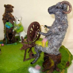 Rabbit's sweater - spinning angora fur